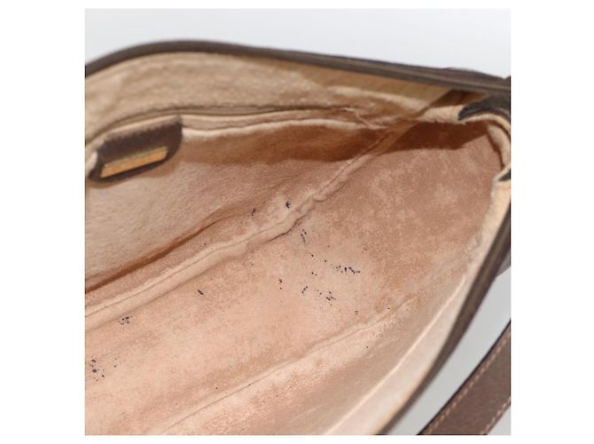 Borsa Sherry Line GG Supreme Web di GUCCI in PVC beige e oro 001 115 0918 Auth BA11553 D'oro - vista 19