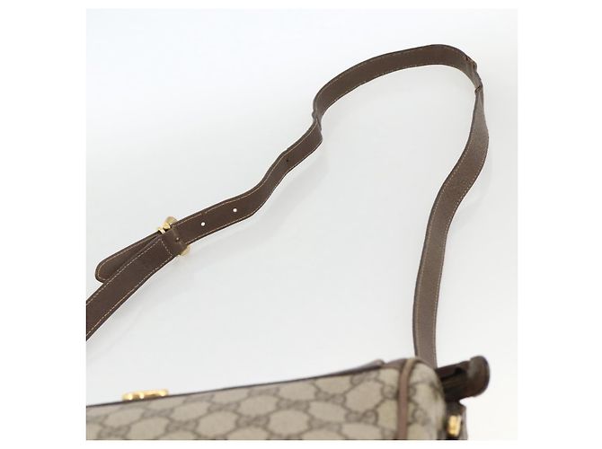 Borsa Sherry Line GG Supreme Web di GUCCI in PVC beige e oro 001 115 0918 Auth BA11553 D'oro - vista 8
