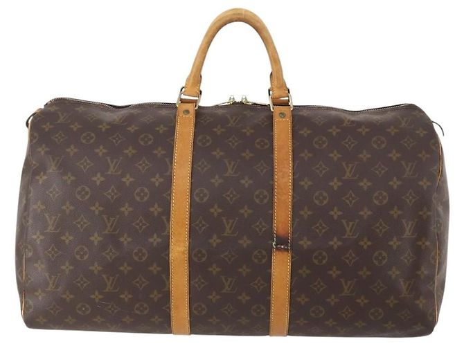 LOUIS VUITTON Borsa Boston Monogram Keepall 55 M41424 LV Auth am10986 Monogramma - vista 13