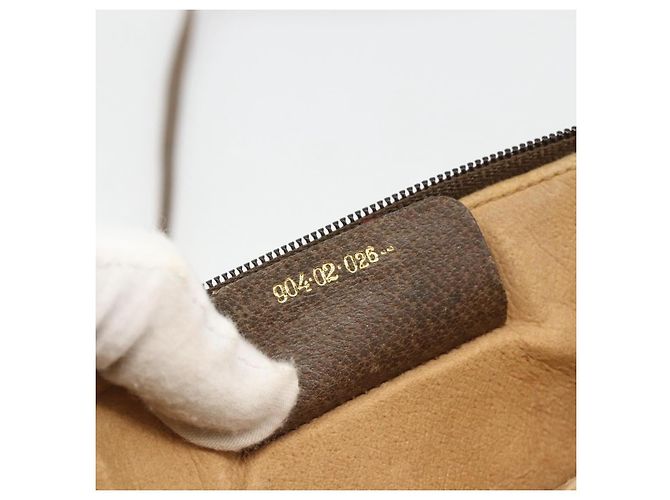 Borsa Sherry Line GG Supreme Web di GUCCI in PVC beige e oro 904 02 026 Auth BA11774 D'oro - vista 12