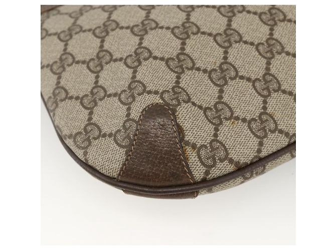 Borsa Sherry Line GG Supreme Web di GUCCI in PVC beige e oro 904 02 026 Auth BA11774 D'oro - vista 15