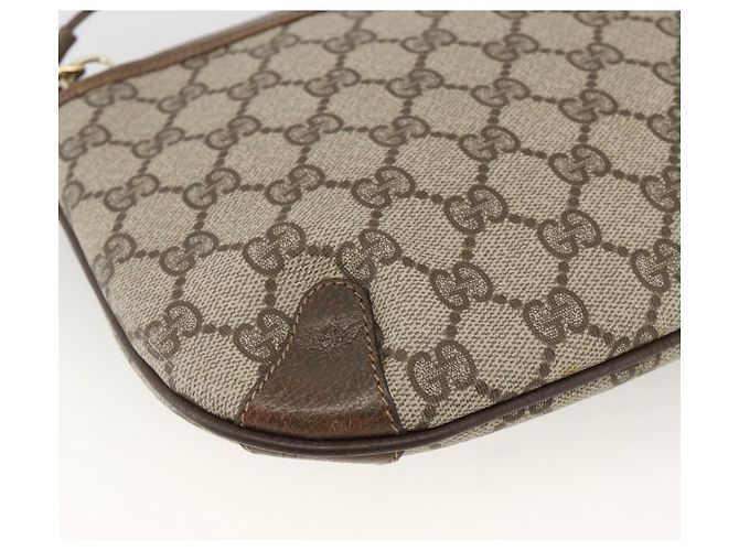 Borsa Sherry Line GG Supreme Web di GUCCI in PVC beige e oro 904 02 026 Auth BA11774 D'oro - vista 17