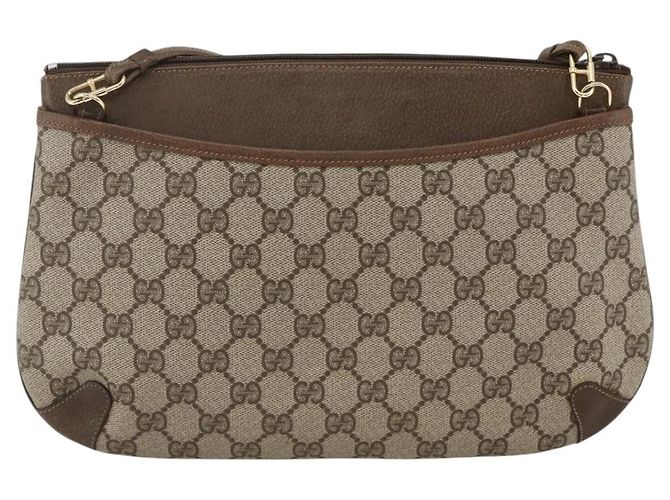 Borsa Sherry Line GG Supreme Web di GUCCI in PVC beige e oro 904 02 026 Auth BA11774 D'oro - vista 2