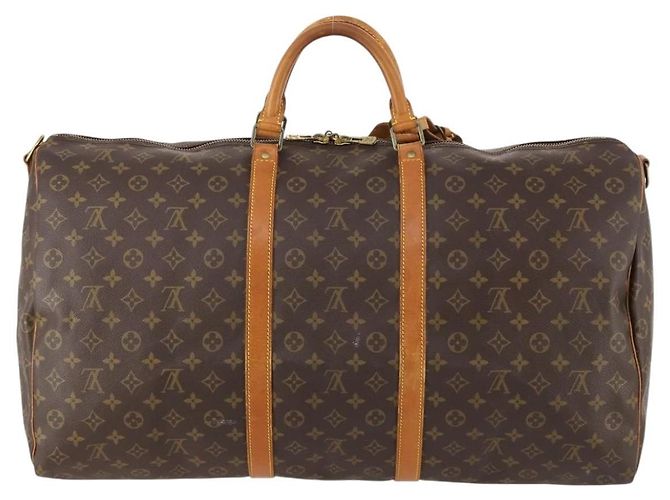 LOUIS VUITTON Borsa Boston Monogram Keepall Bandouliere 60 M41412 LV Auth 173451 Monogramma - vista 2
