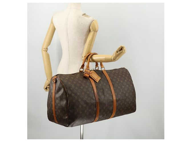 LOUIS VUITTON Borsa Boston Monogram Keepall Bandouliere 60 M41412 LV Auth 173451 Monogramma - vista 22