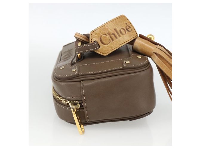 Chloé Borsa a mano Chloe in pelle marrone dorato Auth bs34233 D'oro - vista 3
