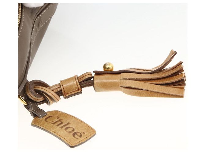 Chloé Borsa a mano Chloe in pelle marrone dorato Auth bs34233 D'oro - vista 7