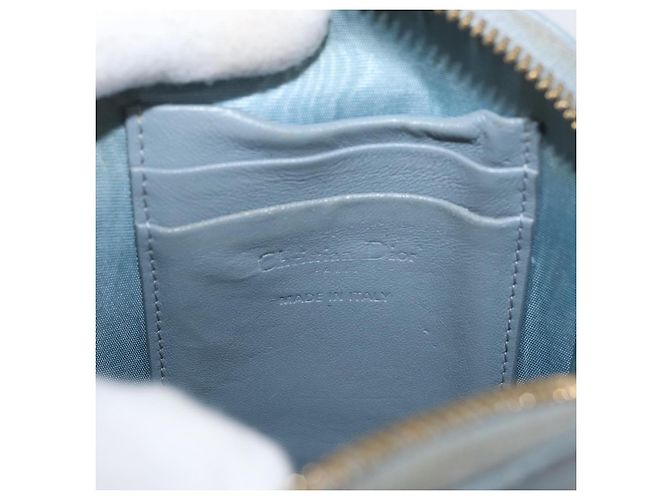 Borsa a tracolla in pelle di agnello grigia con catena Christian Dior Cannage Auth BAZ467 - vista 21