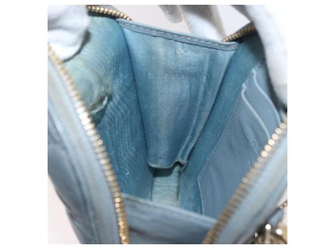 Borsa a tracolla in pelle di agnello grigia con catena Christian Dior Cannage Auth BAZ467 - vista 23
