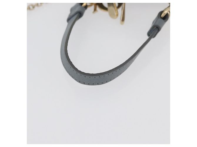 Borsa a tracolla in pelle di agnello grigia con catena Christian Dior Cannage Auth BAZ467 - vista 7