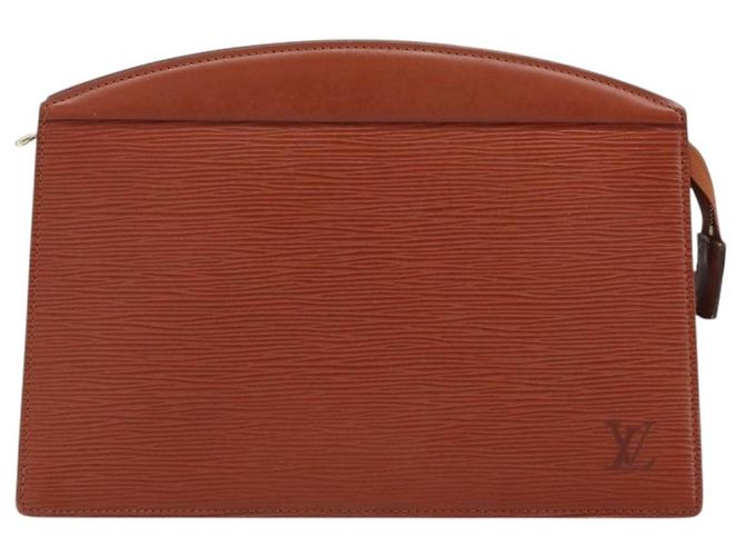 LOUIS VUITTON Pochette Crete Epi Marrone M48403 LV Auth ka3472 - vista 13