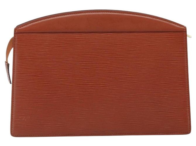 LOUIS VUITTON Pochette Crete Epi Marrone M48403 LV Auth ka3472 - vista 2
