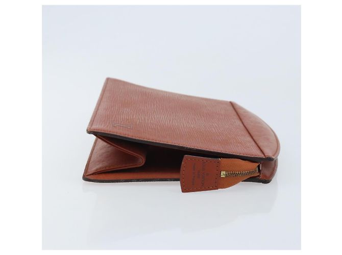 LOUIS VUITTON Pochette Crete Epi Marrone M48403 LV Auth ka3472 - vista 3