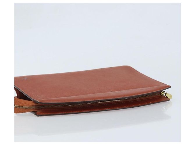 LOUIS VUITTON Pochette Crete Epi Marrone M48403 LV Auth ka3472 - vista 5