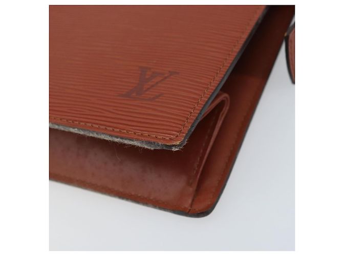 LOUIS VUITTON Pochette Crete Epi Marrone M48403 LV Auth ka3472 - vista 7