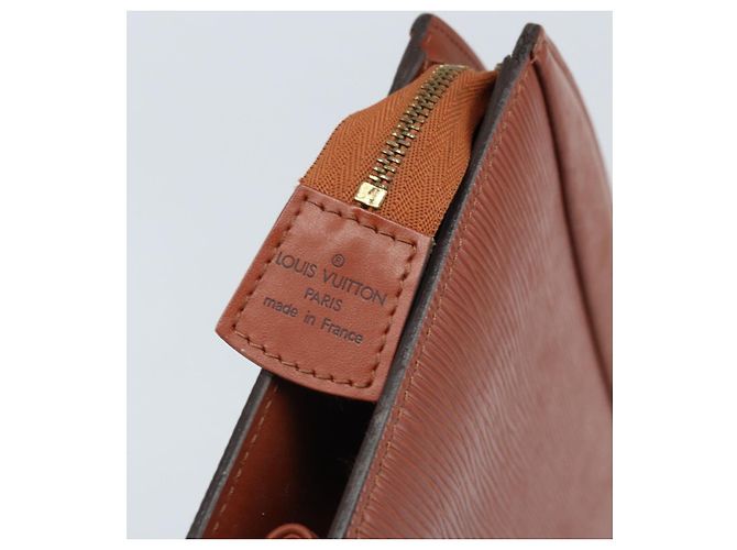 LOUIS VUITTON Pochette Crete Epi Marrone M48403 LV Auth ka3472 - vista 8