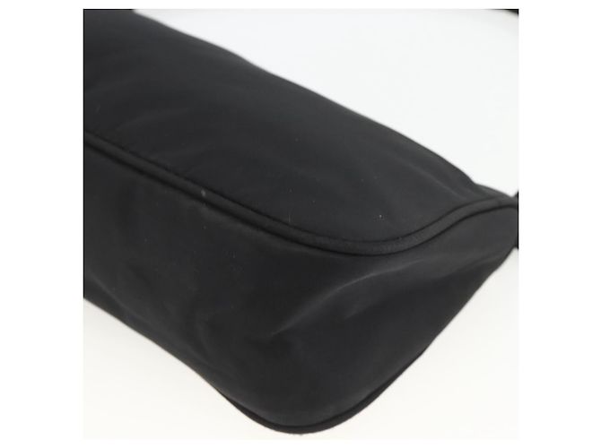 Bolso Accesorio Prada Nylon Negro Plata Auth bs34268 - vista 15