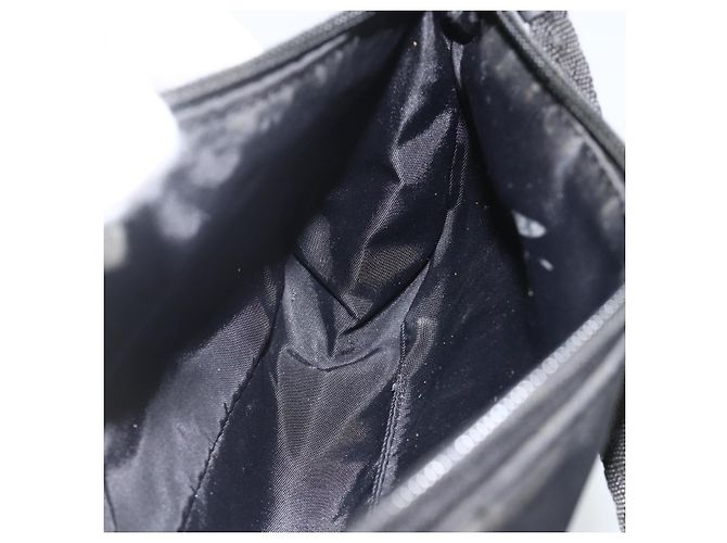 Bolso Accesorio Prada Nylon Negro Plata Auth bs34268 - vista 21