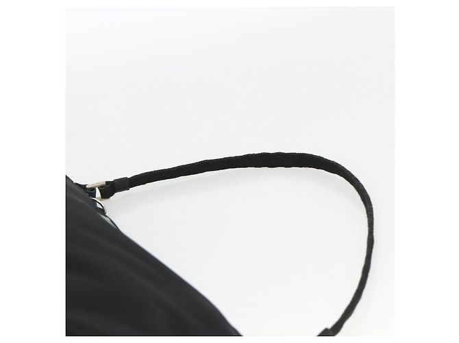 Bolso Accesorio Prada Nylon Negro Plata Auth bs34268 - vista 8
