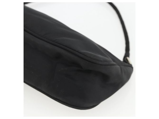 Bolso Accesorio Prada Nylon Negro Plata Auth bs34268 - vista 9