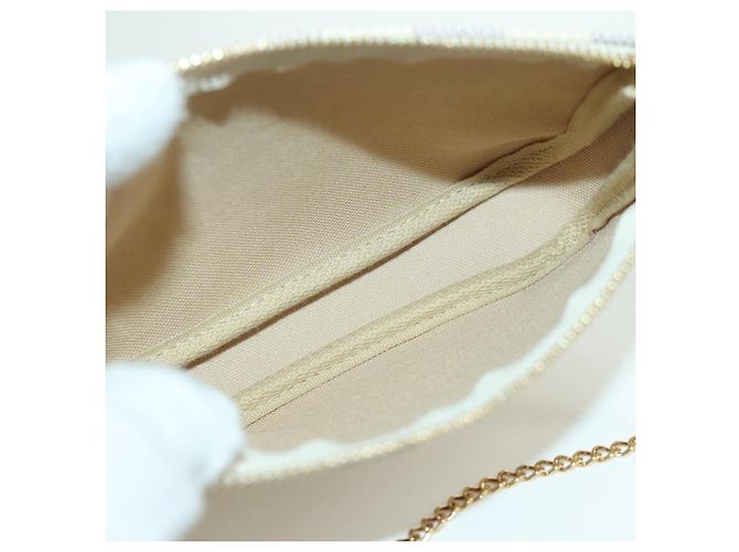 LOUIS VUITTON Mini Pochette Accessoires Damier Azur Pouch N64451 LV Auth AMZ456M - vista 10