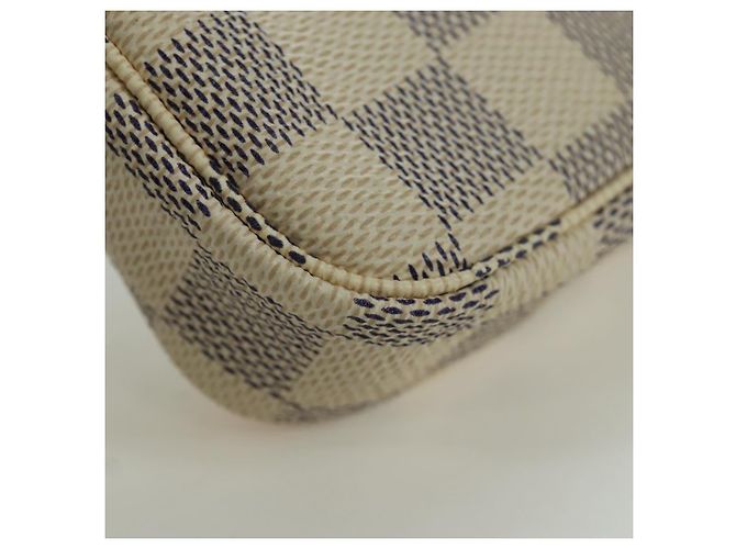 LOUIS VUITTON Mini Pochette Accessoires Damier Azur Pouch N64451 LV Auth AMZ456M - vista 16