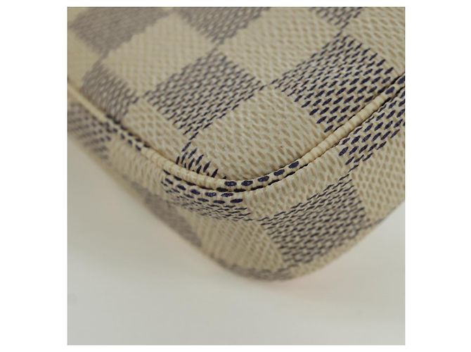 LOUIS VUITTON Mini Pochette Accessoires Damier Azur Pouch N64451 LV Auth AMZ456M - vista 17