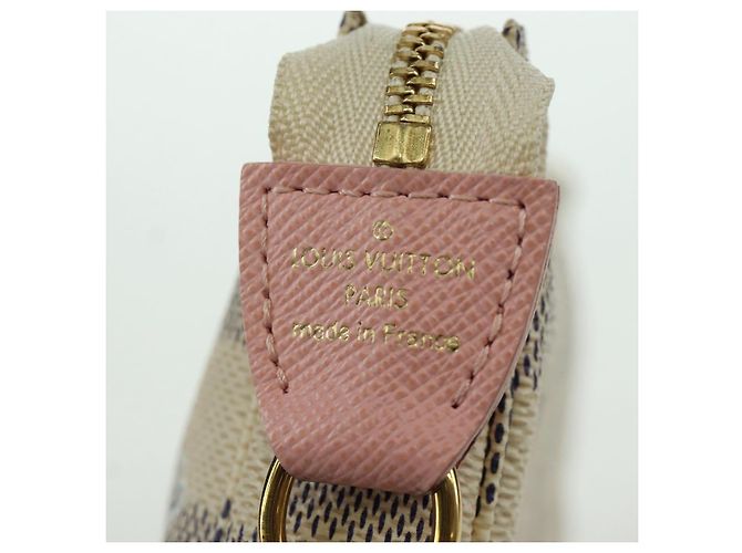 LOUIS VUITTON Mini Pochette Accessoires Damier Azur Pouch N64451 LV Auth AMZ456M - vista 18