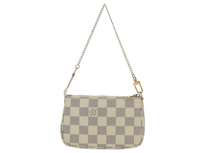 LOUIS VUITTON Mini Pochette Accessoires Damier Azur Pouch N64451 LV Auth AMZ456M - vista 2