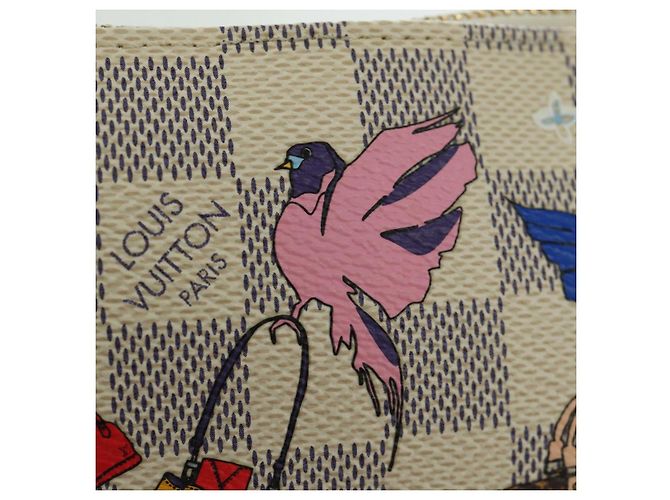 LOUIS VUITTON Mini Pochette Accessoires Damier Azur Pouch N64451 LV Auth AMZ456M - vista 20