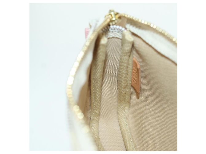 LOUIS VUITTON Mini Pochette Accessoires Damier Azur Pouch N64451 LV Auth AMZ456M - vista 23