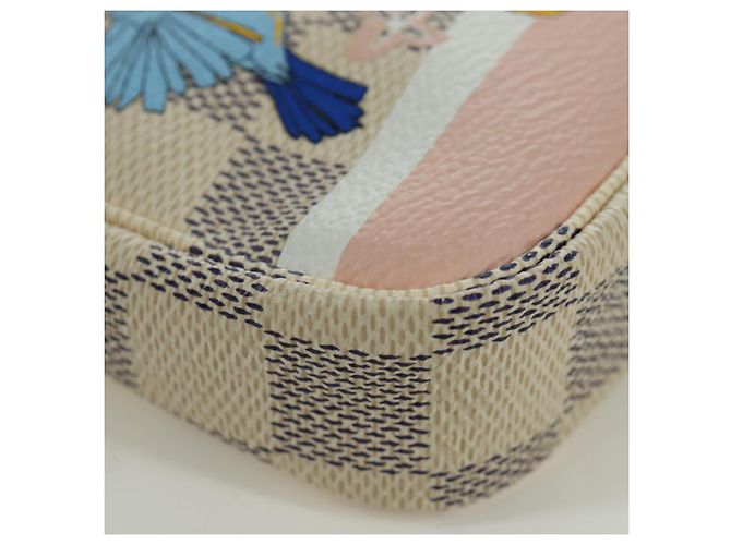 LOUIS VUITTON Mini Pochette Accessoires Damier Azur Pouch N64451 LV Auth AMZ456M - vista 8