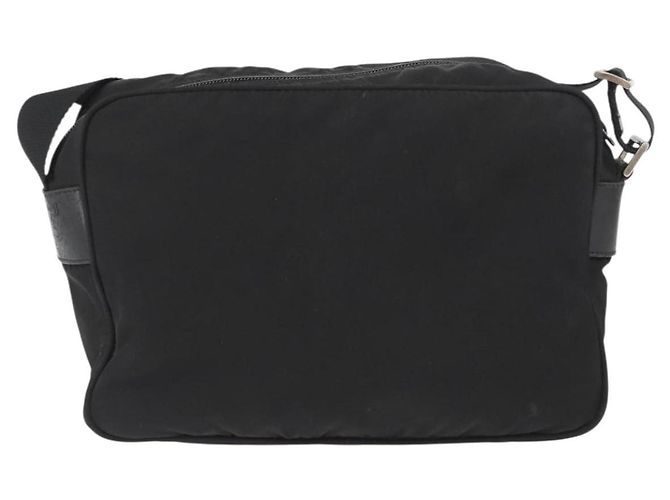 PRADA Shoulder Bag Nylon Black Silver Auth mr2288 Silvery - view 2