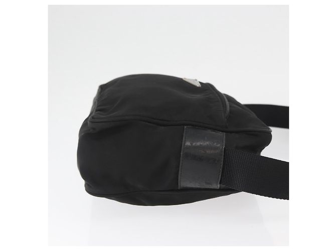 PRADA Shoulder Bag Nylon Black Silver Auth mr2288 Silvery - view 3