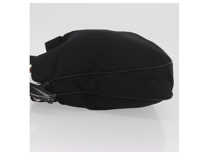 Borsa a Spalla GUCCI Bamboo Nylon 2in1 Nero Argento 001 2852 1577 5 Auth AMZ012 - vista 4