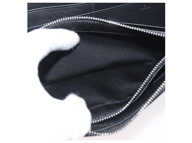 MCM Langer Geldbeutel Leder Schwarz Silber MYLDATA04 Auth SW2293V - Ansicht 10