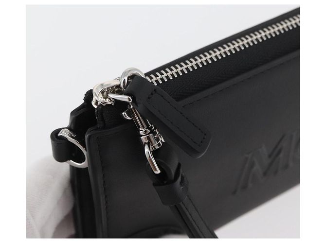 MCM Langer Geldbeutel Leder Schwarz Silber MYLDATA04 Auth SW2293V - Ansicht 17