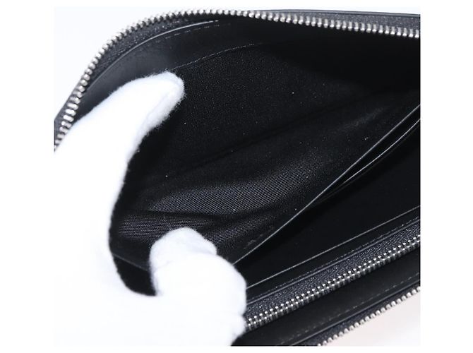 MCM Langer Geldbeutel Leder Schwarz Silber MYLDATA04 Auth SW2293V - Ansicht 19