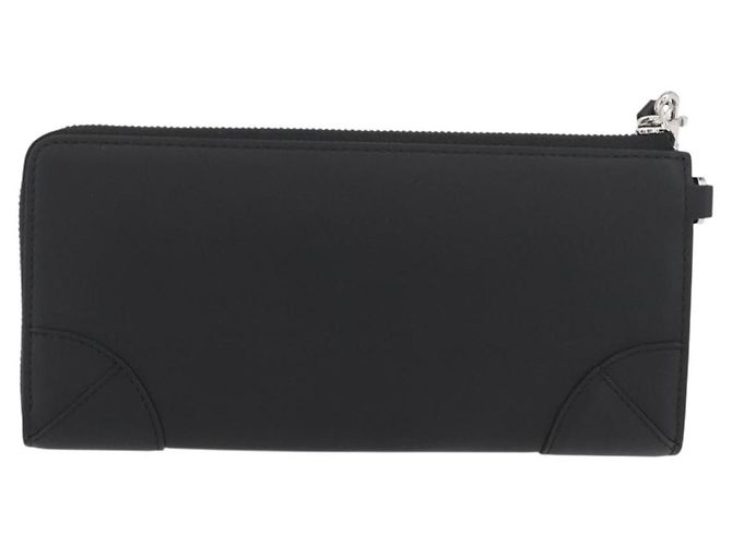 MCM Langer Geldbeutel Leder Schwarz Silber MYLDATA04 Auth SW2293V - Ansicht 2