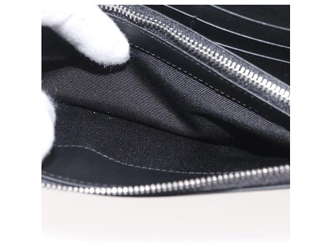 MCM Langer Geldbeutel Leder Schwarz Silber MYLDATA04 Auth SW2293V - Ansicht 21