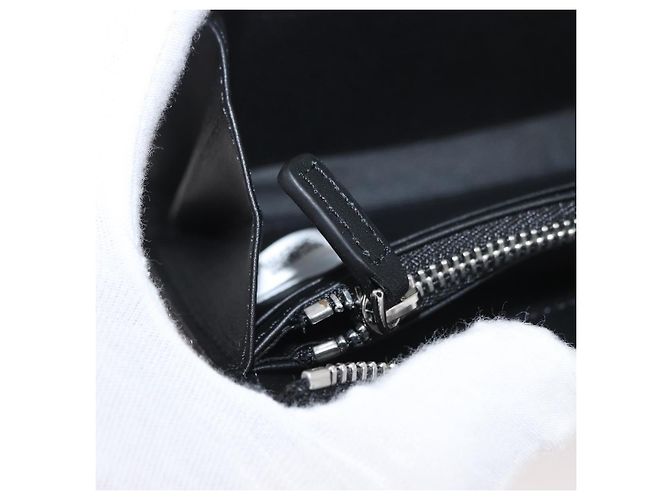 MCM Langer Geldbeutel Leder Schwarz Silber MYLDATA04 Auth SW2293V - Ansicht 22