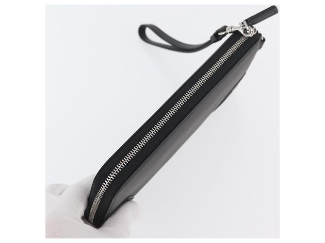 MCM Langer Geldbeutel Leder Schwarz Silber MYLDATA04 Auth SW2293V - Ansicht 5
