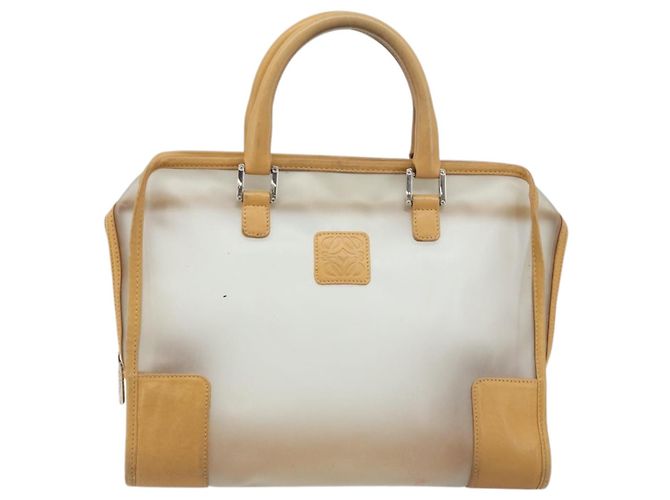 LOEWE Amazona 32 Borsa a Mano Vinile Trasparente Argento Auth AMZ137 - Ansicht 13