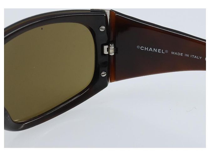 Gafas de sol CHANEL de plástico marrón CC Auth BA11836 Castaño - vista 10