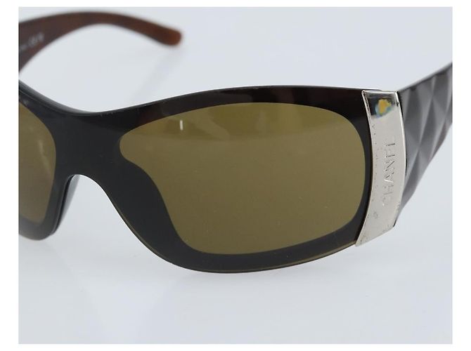 Gafas de sol CHANEL de plástico marrón CC Auth BA11836 Castaño - vista 7