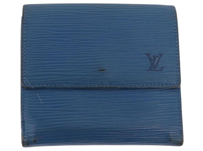 Portafoglio in pelle Monogram Epi LOUIS VUITTON 2 pezzi Blu LV Auth BA11426 Monogramma - vista 2