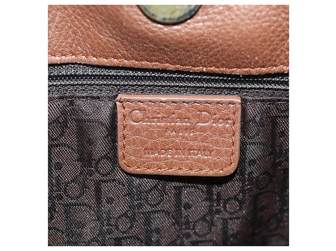 Borsa a mano in pelle marrone e argento Christian Dior Gaucho Saddle Auth BAZ225SAV - vista 26