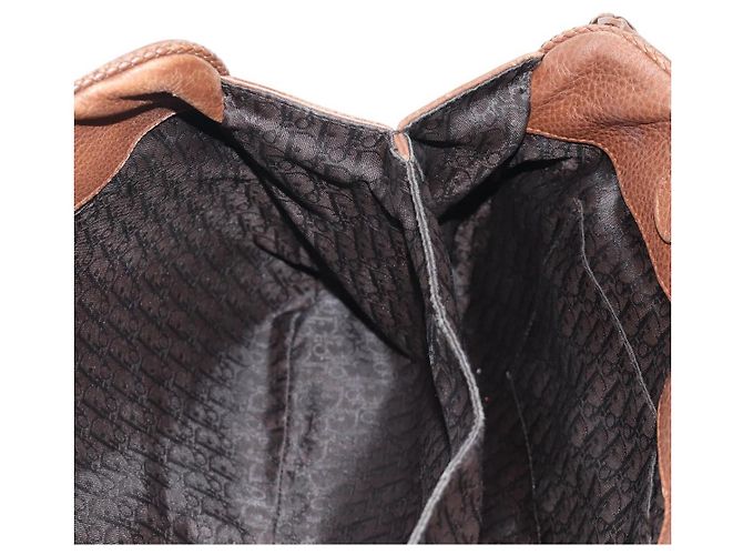 Borsa a mano in pelle marrone e argento Christian Dior Gaucho Saddle Auth BAZ225SAV - vista 27