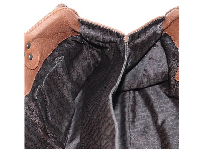 Borsa a mano in pelle marrone e argento Christian Dior Gaucho Saddle Auth BAZ225SAV - vista 28
