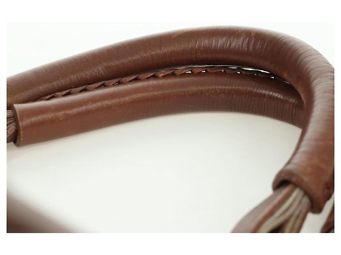 Borsa a mano in pelle marrone e argento Christian Dior Gaucho Saddle Auth BAZ225SAV - vista 8